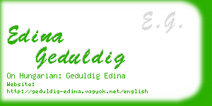 edina geduldig business card